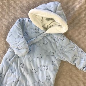 First Impressions Snowsuit Baby Bunting Blue Star
